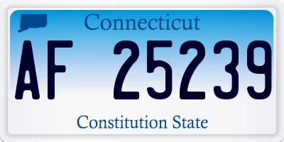 CT license plate AF25239