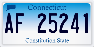 CT license plate AF25241