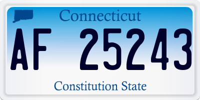 CT license plate AF25243