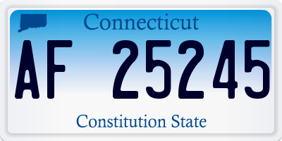 CT license plate AF25245