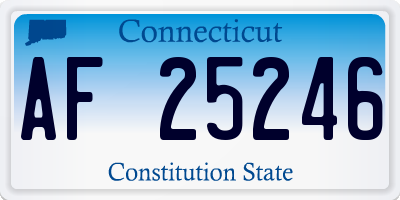 CT license plate AF25246