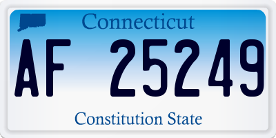 CT license plate AF25249
