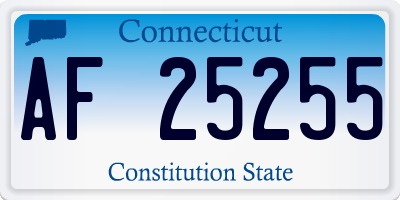 CT license plate AF25255