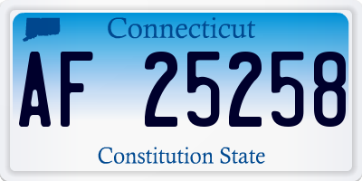 CT license plate AF25258