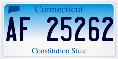 CT license plate AF25262
