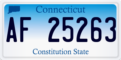 CT license plate AF25263