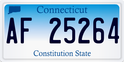 CT license plate AF25264