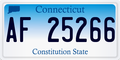 CT license plate AF25266