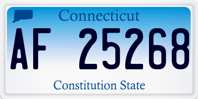 CT license plate AF25268