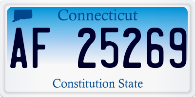 CT license plate AF25269