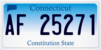 CT license plate AF25271