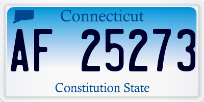 CT license plate AF25273