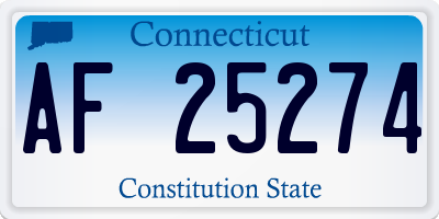 CT license plate AF25274