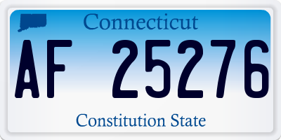 CT license plate AF25276
