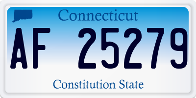 CT license plate AF25279
