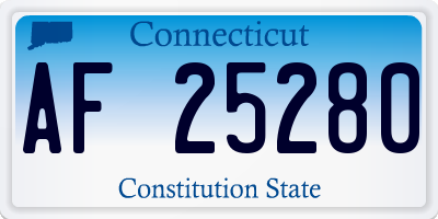 CT license plate AF25280