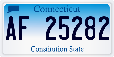 CT license plate AF25282