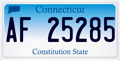 CT license plate AF25285