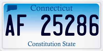 CT license plate AF25286