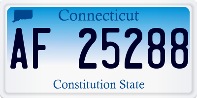 CT license plate AF25288