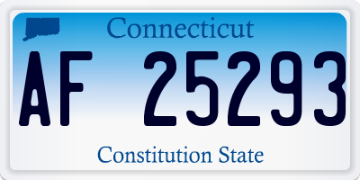 CT license plate AF25293
