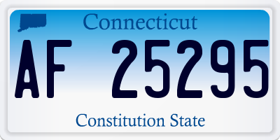 CT license plate AF25295