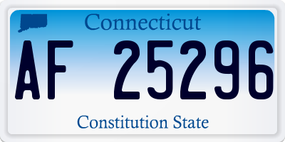 CT license plate AF25296