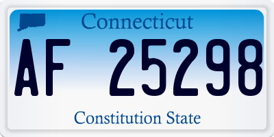 CT license plate AF25298