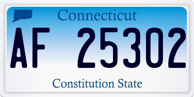 CT license plate AF25302