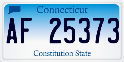 CT license plate AF25373