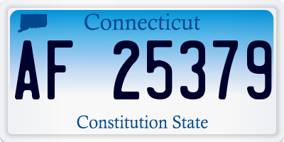 CT license plate AF25379