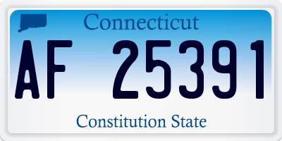 CT license plate AF25391