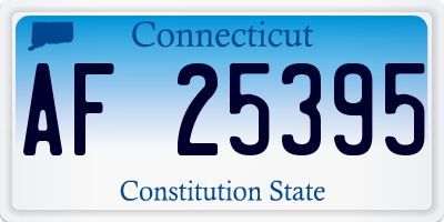 CT license plate AF25395