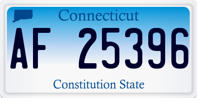 CT license plate AF25396