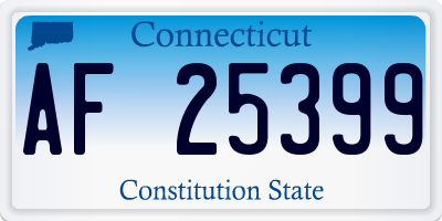CT license plate AF25399