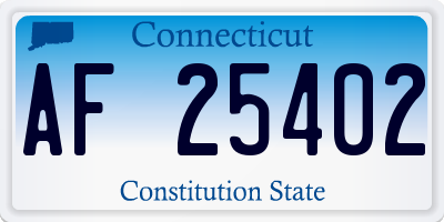 CT license plate AF25402