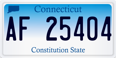 CT license plate AF25404