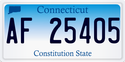 CT license plate AF25405
