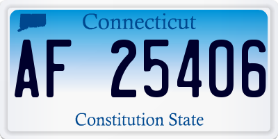 CT license plate AF25406