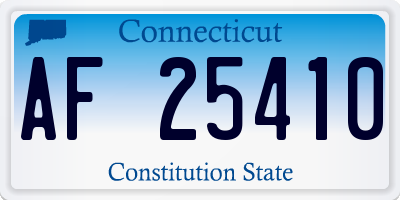 CT license plate AF25410