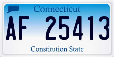 CT license plate AF25413