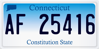 CT license plate AF25416