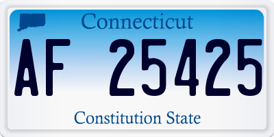 CT license plate AF25425