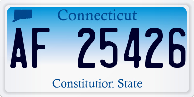 CT license plate AF25426