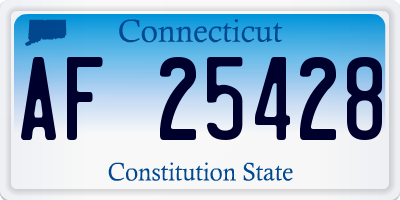 CT license plate AF25428