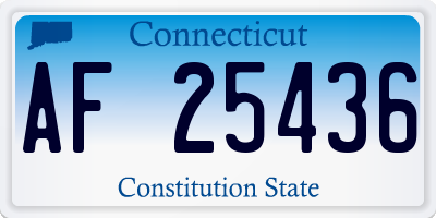 CT license plate AF25436