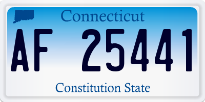 CT license plate AF25441