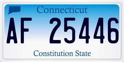 CT license plate AF25446