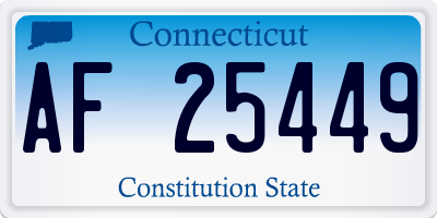 CT license plate AF25449