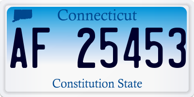 CT license plate AF25453